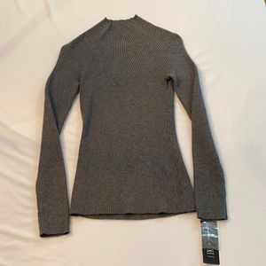 INC International Concepts gray ribbed mock turtleneck sweater. P/S-NWT